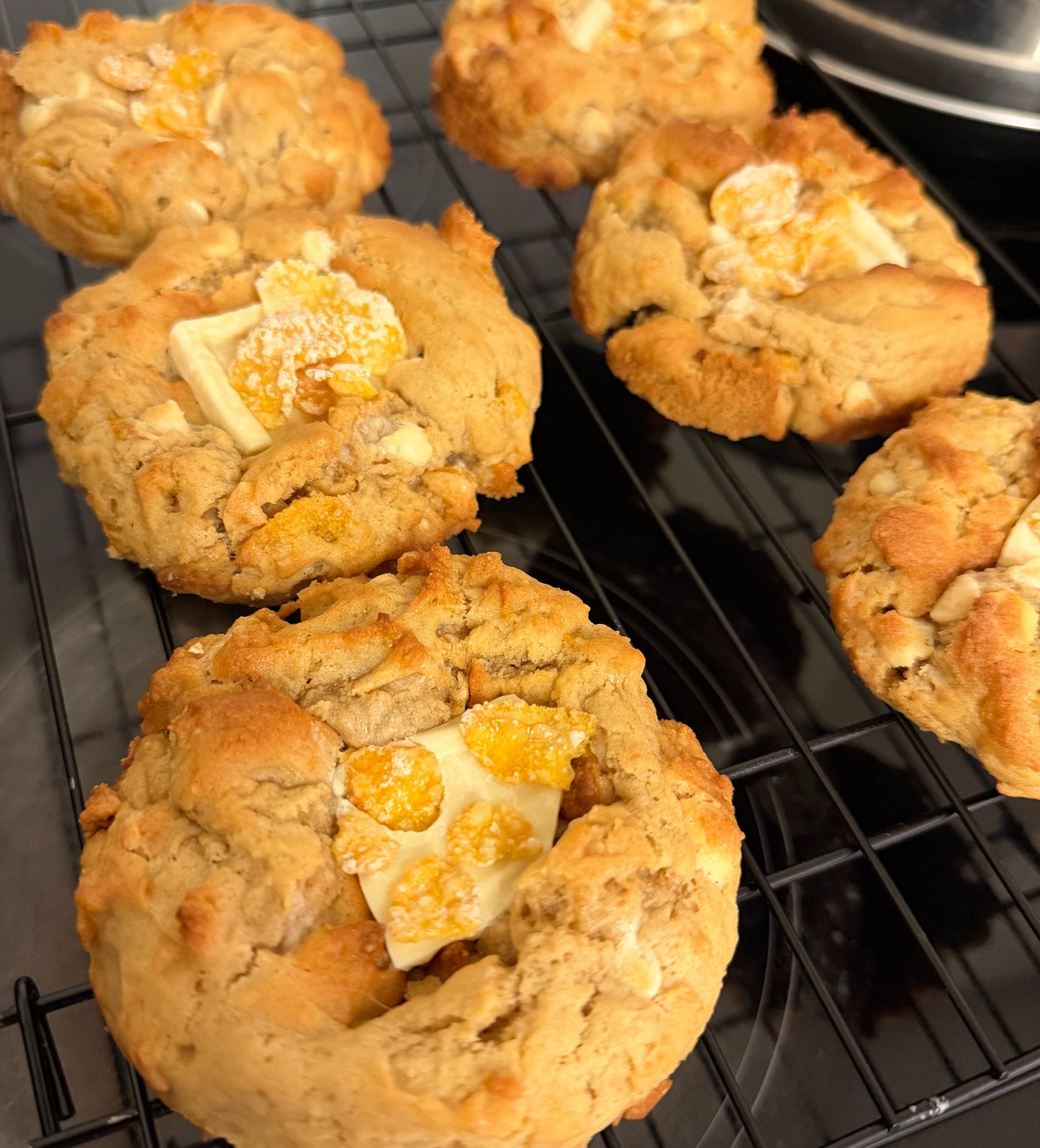 White Chocolate Frosted Flakes Cookie.